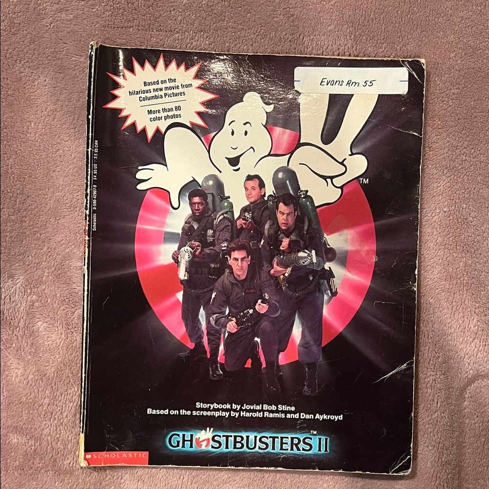 Vintage Scholastic Ghostbusters II Storybook with Red and Black Cover